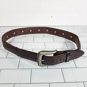 Resistol Brown Woven Belt 32